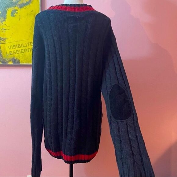 Vintage Never Sleep by Rogues Gallery  Dark Academia Varsity Sweater Mini Dress - Picture 10 of 16